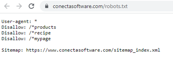 Robots.txt conecta software