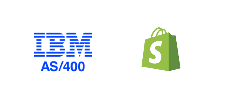 colecciones conecta hub ibm as400 shopify