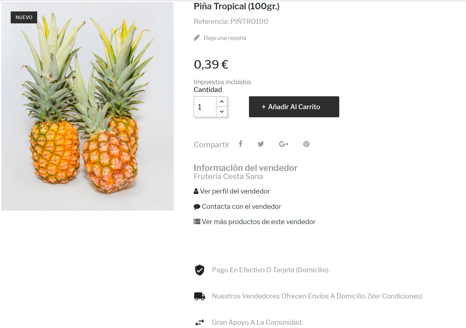 detalle producto marketplace pina tropical